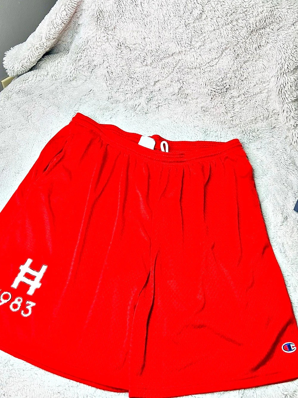 Champion Men's Athletic Mesh Shorts Red XL